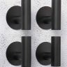 Настенные крючки для ванной и кухни для полотенец Т-образные круг черные 3 шт фото 2