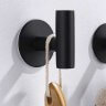 Настенные крючки для ванной и кухни для полотенец Т-образные круг черные 3 шт фото 3