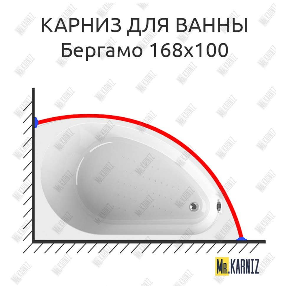 Карниз для ванны Radomir Бергамо 168х100 (Усиленный 25 мм) MrKARNIZ