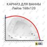 Карниз для ванны Radomir Лайза 168х120 (Усиленный 25 мм) MrKARNIZ фото 1