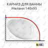 Карниз для ванны Radomir Мелани 140х95 (Усиленный 25 мм) MrKARNIZ фото 1