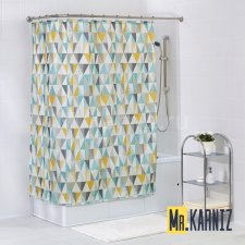 Штора для ванной Tringular Scrawl мульти