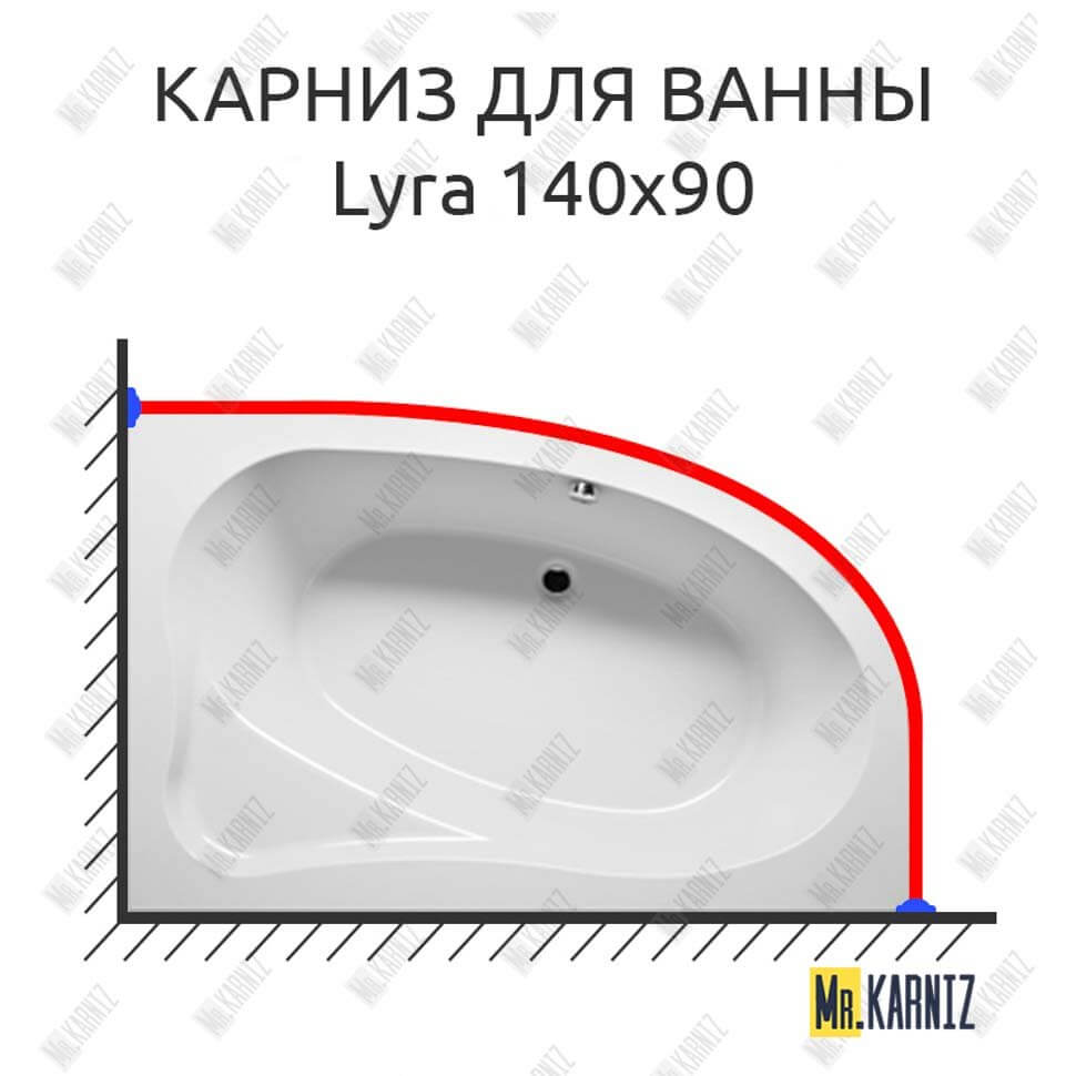 Карниз для ванны Riho Lyra 140х90 (Усиленный 25 мм) MrKARNIZ