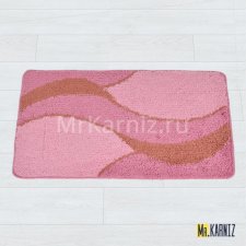 Коврик в ванную Линия розовый 80