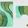 Комплект ковриков для ванной и туалета Линия зеленый фото 2
