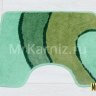 Комплект ковриков для ванной и туалета Линия зеленый фото 4