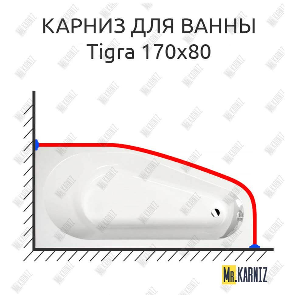 Карниз для ванны Alpen Tigra 170х80 (Усиленный 25 мм) MrKARNIZ