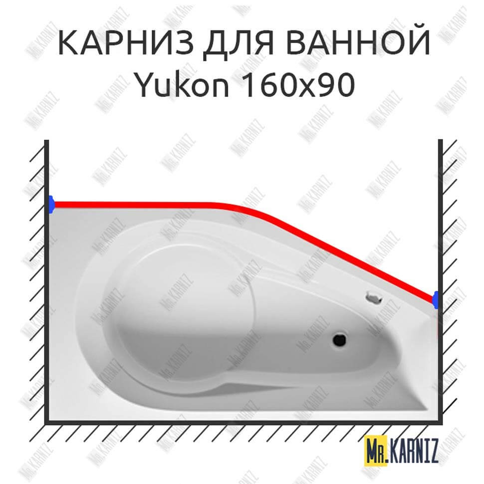 Карниз для ванны Riho Yukon Передний борт 160х90 (Усиленный 25 мм) MrKARNIZ