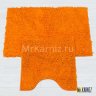 Комплект ковриков для ванной и туалета Люкс оранжевый фото 1