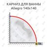 Карниз для ванны Kolpa-San Allegro 140х140 (Усиленный 25 мм) MrKARNIZ фото 1