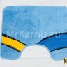 Комплект ковриков для ванной и туалета Мозаика синий фото 4