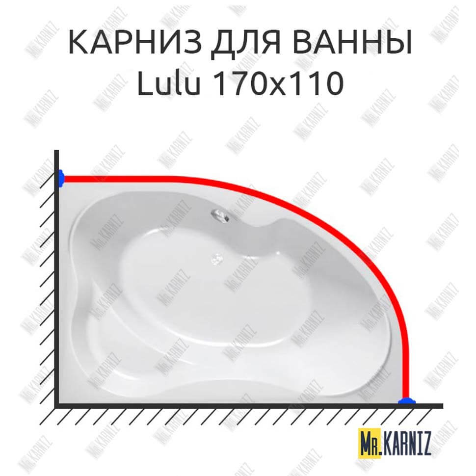 Карниз для ванны Kolpa-San Lulu 170х110 (Усиленный 25 мм) MrKARNIZ