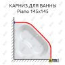 Карниз для ванны Kolpa-San Piano 145х145 (Усиленный 25 мм) MrKARNIZ фото 1