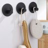 Настенные крючки для ванной и кухни для полотенец Г-образные круг черные 4 шт фото 3
