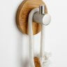 Настенные крючки для ванной и кухни для полотенец дерево хром 1 шт фото 3