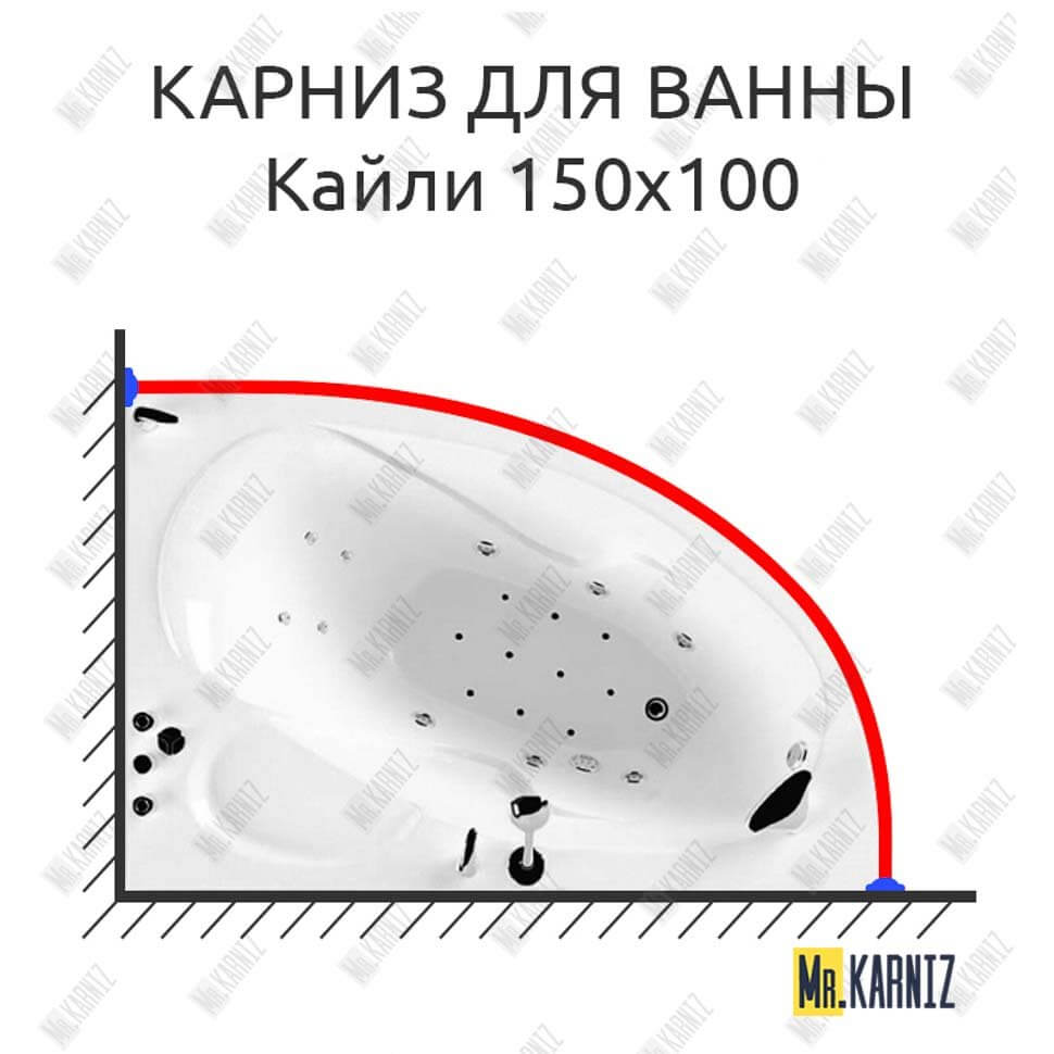 Карниз для ванны Triton Кайли 150х100 (Усиленный 25 мм) MrKARNIZ