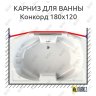 Карниз для ванны Radomir Конкорд Передний борт 180х120 Усиленный 20 мм MrKARNIZ фото 1
