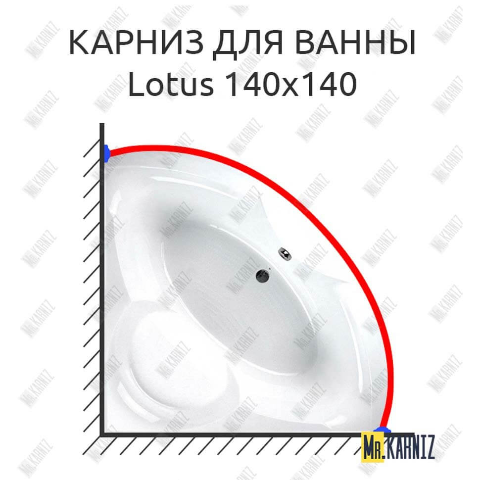 Карниз для ванны Balteco Lotus 140х140 (Усиленный 25 мм) MrKARNIZ