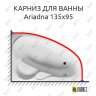 Карниз для ванны Relisan Ariadna 135х95 (Усиленный 25 мм) MrKARNIZ фото 1