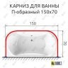 Карниз для ванны П-образный 150х70 (Усиленный 25 мм) MrKARNIZ фото 1
