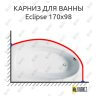 Карниз для ванны Balteco Eclipse 170х98 (Усиленный 25 мм) MrKARNIZ фото 1