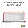 Карниз для ванны Balteco Gamma П-образный 160х71 (Усиленный 25 мм) MrKARNIZ фото 1